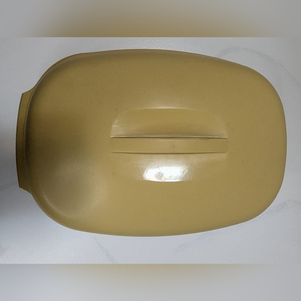 Vintage Tupperware Harvest Gold Microwave Steamer 3 Piece - Picture 2 of 8